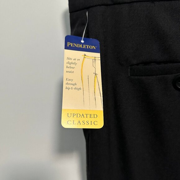 Pendleton Black Black Virgin Wool Pants Sz 10 Petite - Picture 4 of 9